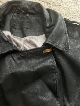 Kožená bunda kabát C&A, vel. XL. Prava kůže, Top stav - 6
