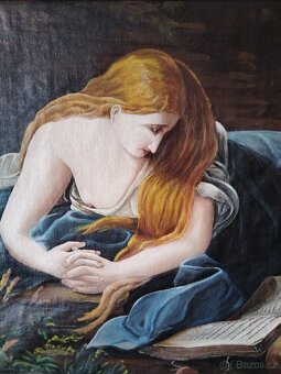 obraz MÁŘÍ MAGDALENA, akt, olej, F. Dobřanský 1931, 162x87cm - 6