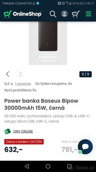 Powerbanka Baseus Bipow 30000mAh - 6