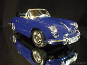 Porsche 356 B Cabrio modré Bburago 1/18 - 6