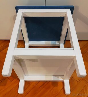 Stolička (štokrle) 40x40x53cm modrobílá - 6