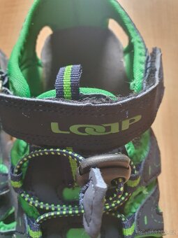 šedo-zelené sandály boty loap 33 - 6