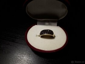 Stříbrný prsten s granáty - 6
