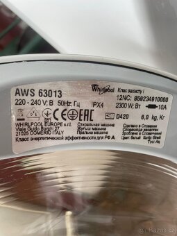 Pračka Whirpool AWS 63013. 6. smysl. En.třída A+++/ 6 kg - 6