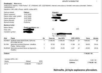 ASUS DUAL GeForce RTX 5060 8G OC - záruka - 6
