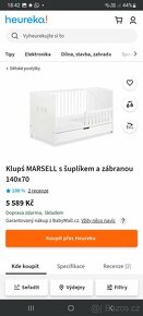 Dětská postýlka 140x70 vč.ortopedické matrace - 6