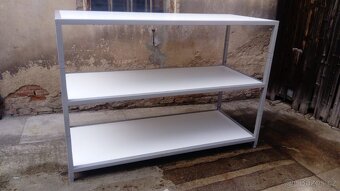 Prodám bytelné ocelové regály vyrobené z jeklu 40x40mm - 6