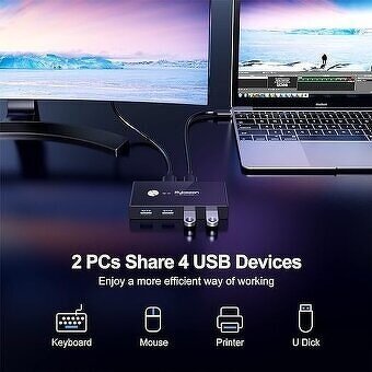 Přepínač USB, Rybozen USB 2.0 Switch Box - 6