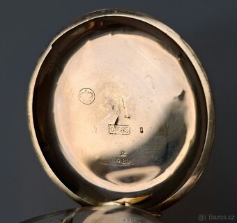 Pánské zlaté tříplášťové kapesní hodinky 14K - 6