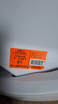 Autosedačka Britax Romer King II 9-18kg - 6