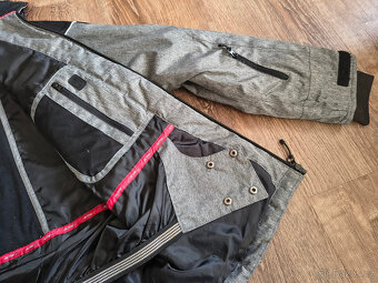 Pánská zimní lyžařská bunda F&F šedá černá vel.L - 6