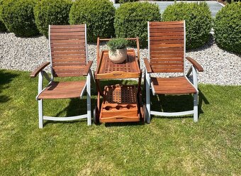 Zahradní skládací servírovací vozík eukalyptus zn.Dazzlers - 6
