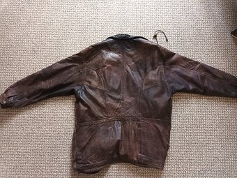 Pánská kožená bunda vel.52 (xxl), jemná kůže, nošená - 6