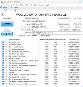 1TB Externí pevný disk HDD WD Black - 2,5", USB-C 3.0 - 6