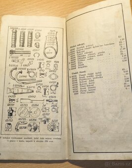 Brožura Seznam náhrad. dílů pro JAWU 250, 1937 - 6