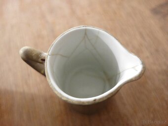 Starož. porcelánové konvičky plátované cínem 2 ks - 6