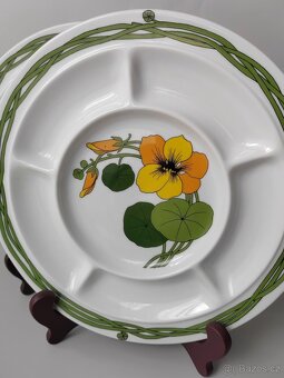 Servírovací kulatá porcelánová delena miska Thomas "Květiny - 6