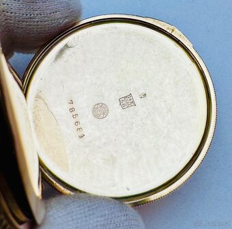 14K CELO ZLATÉ ART DECO PÁNSKÉ KAPESNÍ HODINKY IWC - FUNKČNÍ - 6