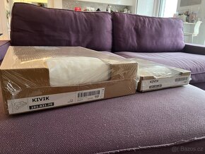 Kivik rozkládací sedačka s podnožkou a novým potahem - 6