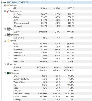 Prodám grafickou kartu Radeon RX 6700 XT 12GB - 6