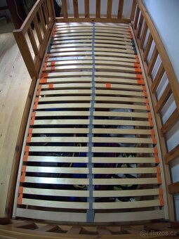 Masiv dřevo světle hnědá postel 90x200cm - 6