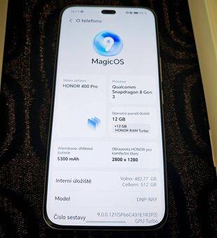 HONOR 400 Pro 12GB/512GB Lunar Grey NOVÝ PC: 18 990,- - 6