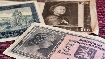 Konvolut protektorátních bankovek 5,- až 5oo,-Koru - 6