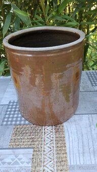 Stará keramická dóza – kamenáč výška 25 cm - 6