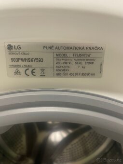 Pračka LG F72J5HY3W/// na 7 kg. 1200 ot/min. A+++. 14 progr. - 6