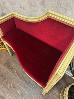 Barokní čalouněná lavice - 6