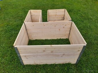 Vyvýšené záhony stavebnicové, paletové ohrádky - 6