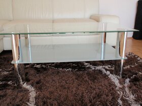 skleněný jídelní stůl , skleněný konferenční stůl, tv stolek - 6