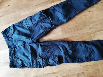 Chlapecké tm. modré lehčí kalhoty - kapsáče (6 kapes) LOGG - 6