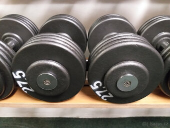 Pevné profi jednoruční činky 2,5 - 100kg - 6