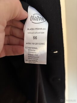 Nový pánský vlněný kabát BLAŽEK vel 56 - 6