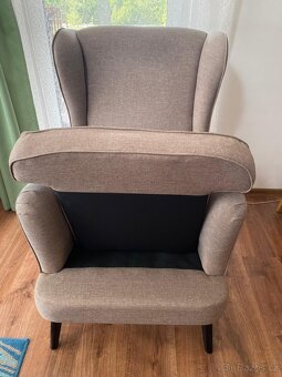 Prodám křeslo/ušák - hnědá barva - 6