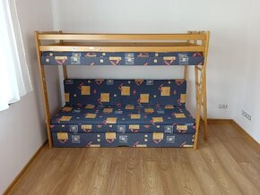 Poschoďová postel z masivu s přistýlkou a úložným prostorem - 6