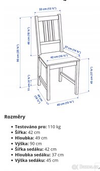 2 x jídelní židle ikea Stefan - 6