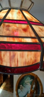 Velký vitrážový lustr tiffani - 6