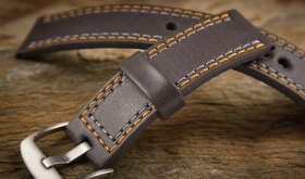 Kožený řemínek č.55 k hodinkám - 6
