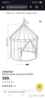 IKEA CIRKUSTÄLT dětský stan/teepee - 6