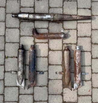 Jawa 50 pařez, pionýr, ČZ 125 - výfuky - 6