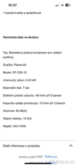 Stacionární Bez olejový Piestový kompresor pro Dávkovací sys - 6