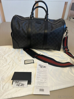 Taška Gucci GG černá víkendovka Unisex - 6