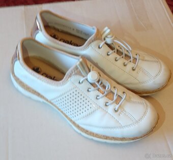 Dámské polobotky slip on Rieker 41 světlé - 6