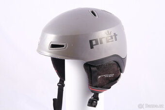 Použita lyžařská/snowboardová helma PRET LID šedá/červená - 6