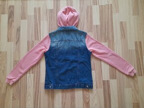 Džínová mikina/bunda s kapucí, vel. 164 - 6