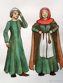 Dívčí kostým středověk LARP - 6