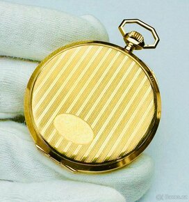 14K CELO ZLATÉ PÁNSKÉ KAPESNÍ HODINKY SILVANA S ETUI - 6