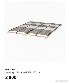 Bílá kovová postel IKEA NESTTUN 160x200cm - 6